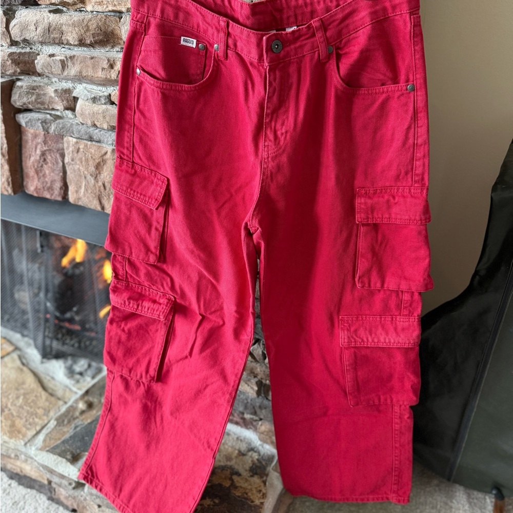 The Ragged Priest Red Cargo Pants